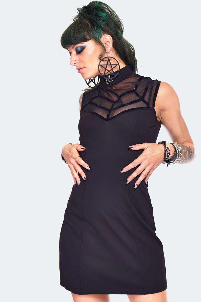 Black Spiderweb Dress | Alternative Clothing Store | Gothic, Punk, Metal, Rock Black Spiderweb Dress | Alternative Clothing Store | Gothic, Punk, Metal, Rock