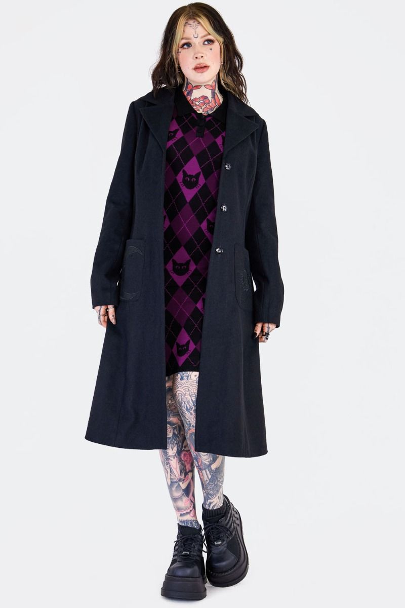 今期　新品未使用MOON TREE PLANET H.coat Sun And Moon Embroidered Belted Coat | Alternative Clothing Store