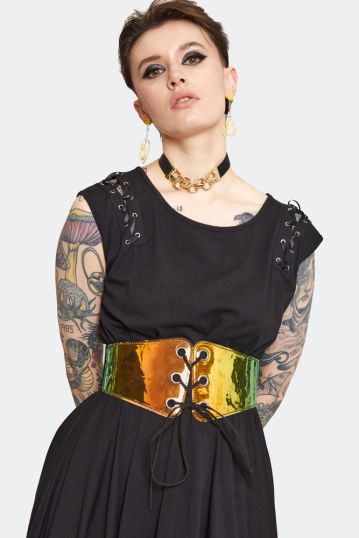 Metallic Gold Corset Belt