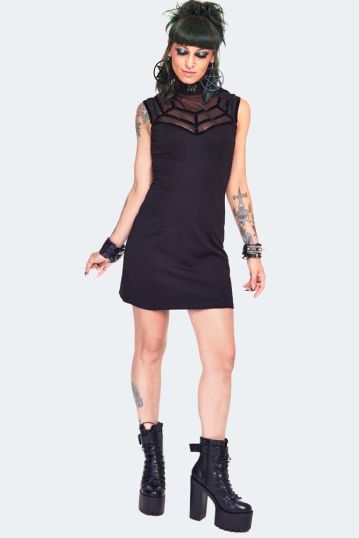 Black Spiderweb Dress