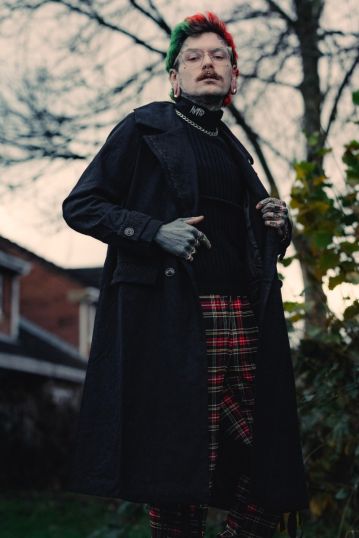 Lace Trim Boxy Double Breasted Coat