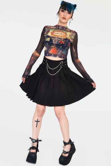Detention Pleated Mini Skirt