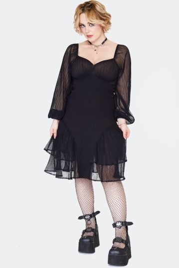 Gothic Witch Lace Up Dress