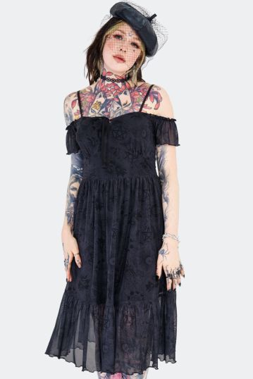 Tarot Deck Off Shoulder Dress