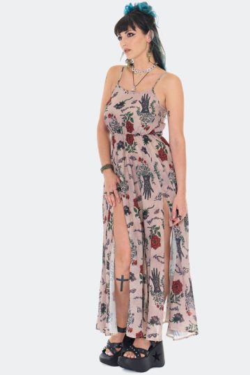 Flower Spirit Print Maxi Sundress