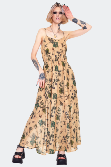 Apotthecary Print Maxi Dress