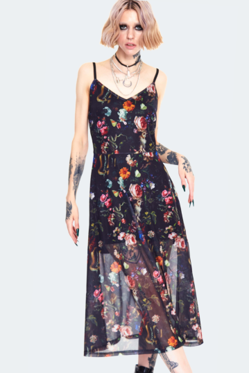 Night Garden Striped Dress Plus Size
