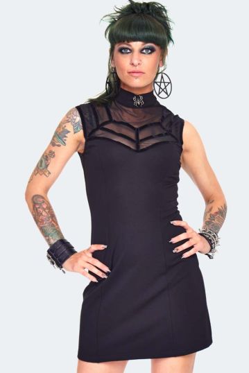Black Spiderweb Dress Plus Size