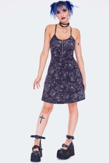 Mini Cami Zodiac Constellation Printed Dress