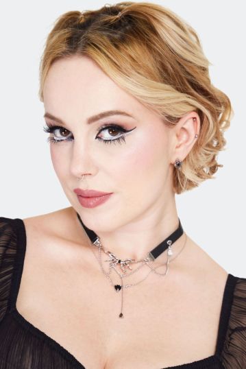 Cross And Onyx Stud Earrings