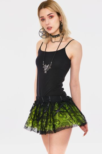 Ghoul Tutu Green Mini Skirt