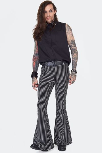 Pinstripe Flare Trouser