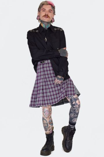 Tartan Contrast Mini Skirt 