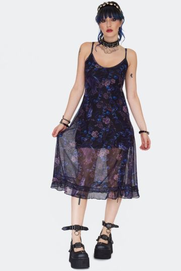 Night Crow Midi Dress