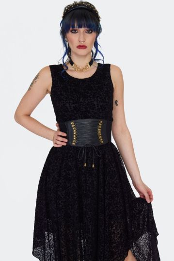 Faux Leather Lace Belt
