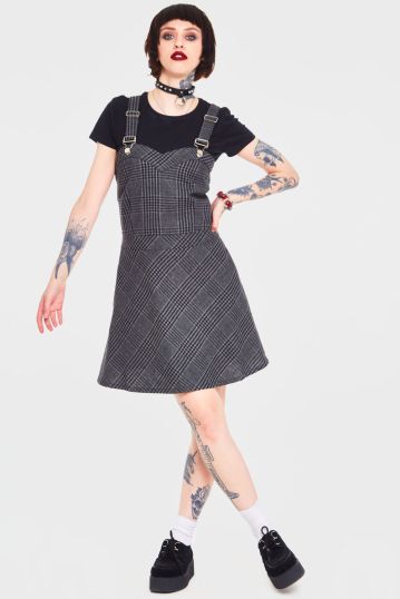 Miss Morbid Tartan Overall Dress
