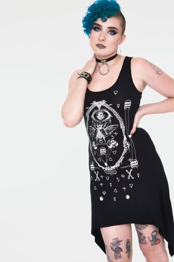 Moth witchy dress with back ties