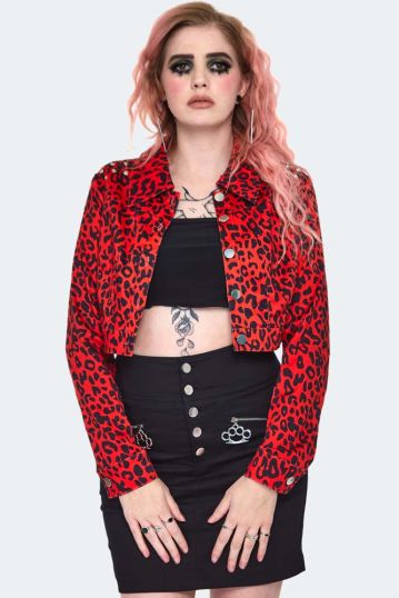 Red Leopard Print Jacket