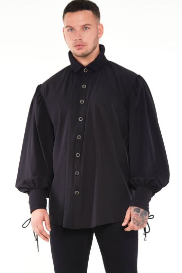 Gothic Shirt with High Neck