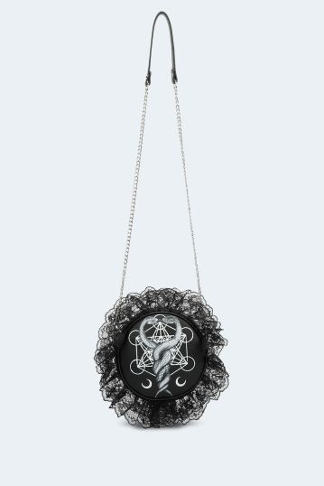 Snake Round Bag With Lace