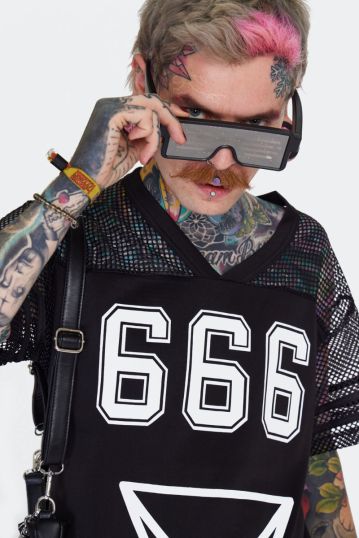 Red LED Black Rave Sunglasses