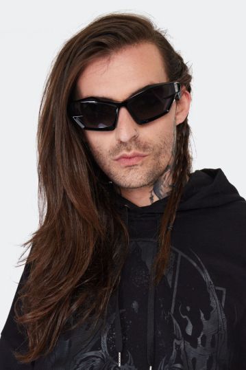 Futuristic Chunky Black Sunglasses