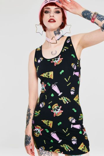 Twisted Fast Food Cut Out Dress