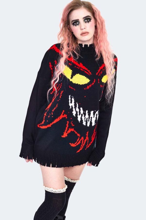 Laughing Gremlin Oversized Knitted Sweater