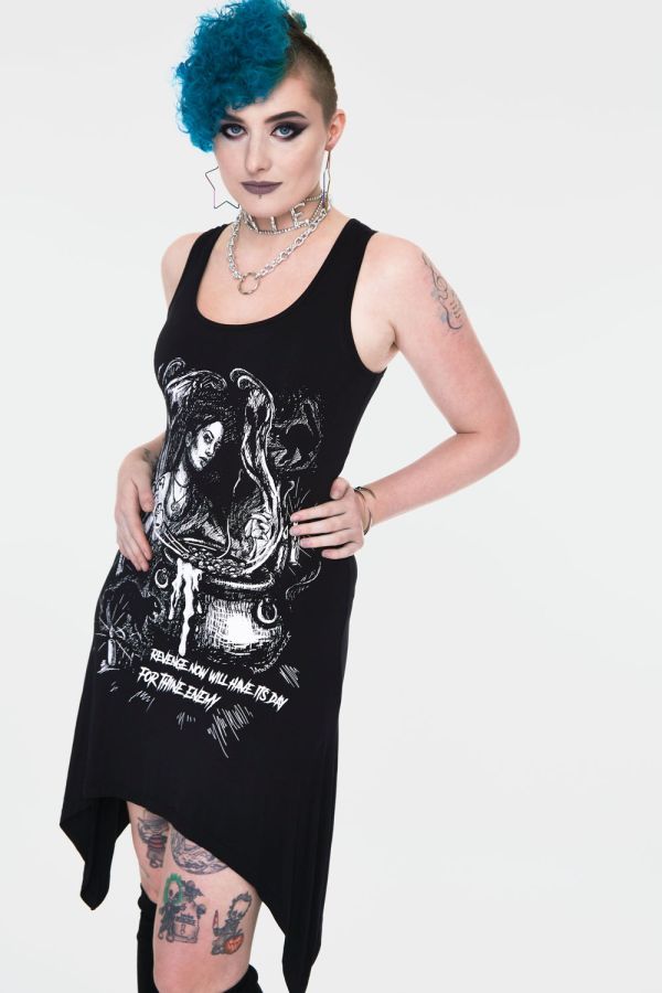 Modern witch witchy dress with back ties