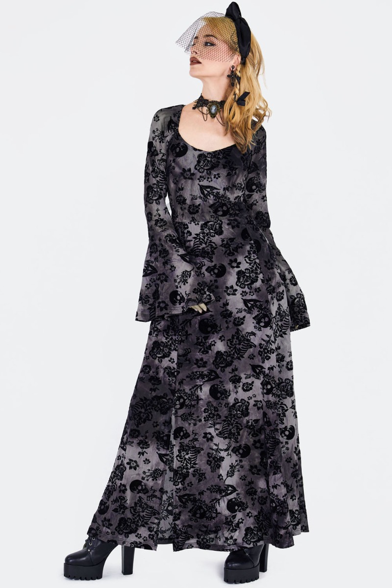 chinese dress ladies Antique Skull Sundress – Midnight Hour main image 1