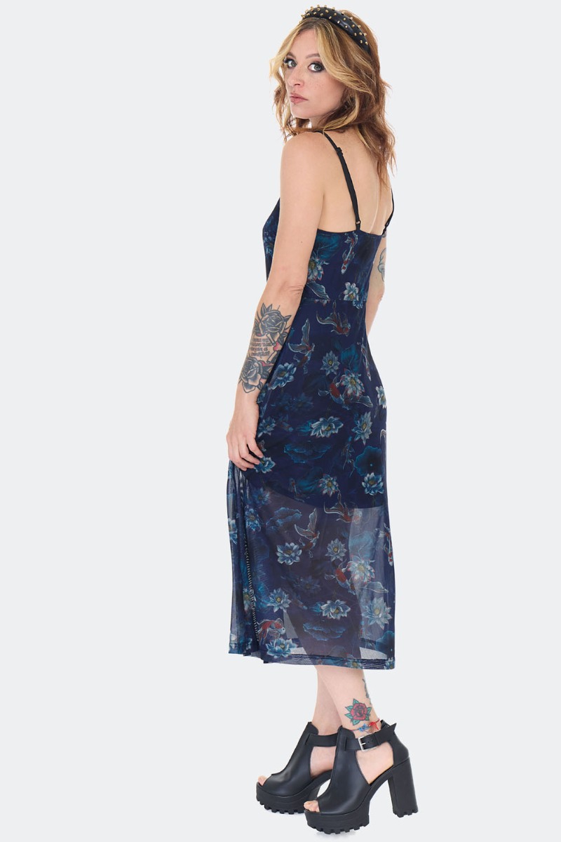 Midnight Gothic Midi Cami Dress