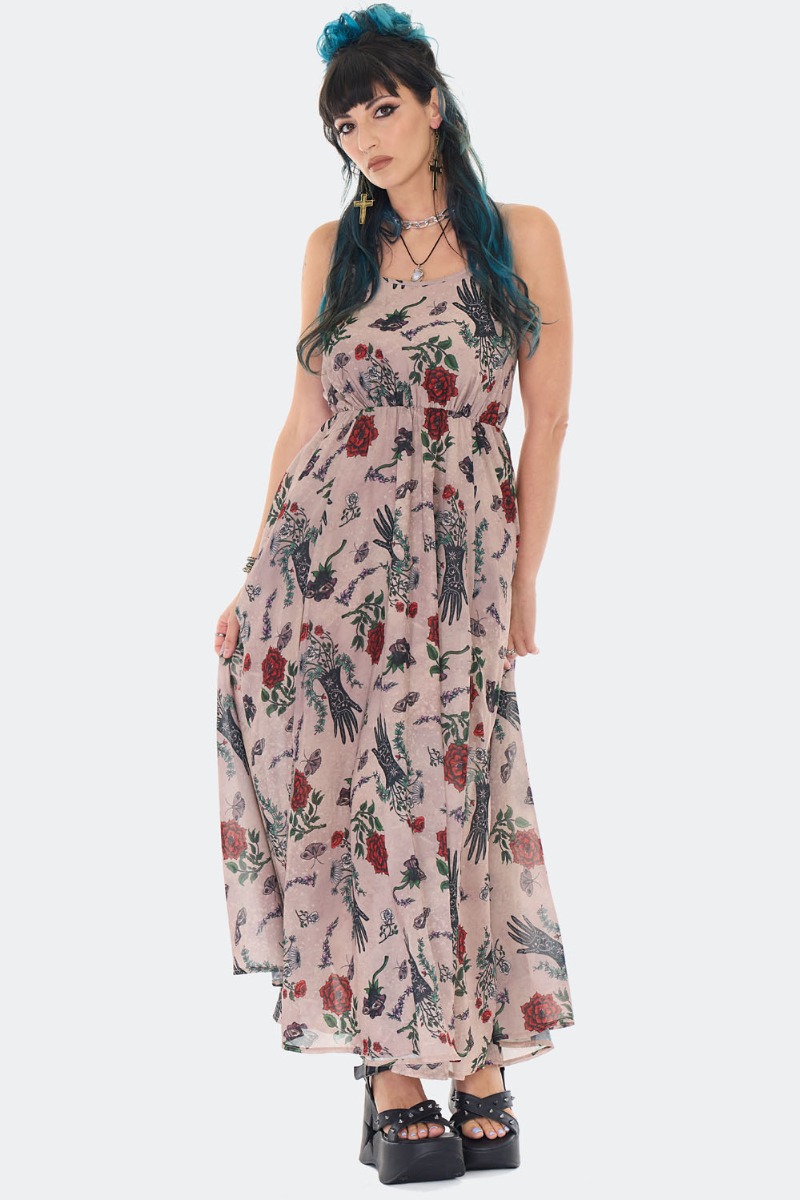Flower Spirit Print Maxi Sundress