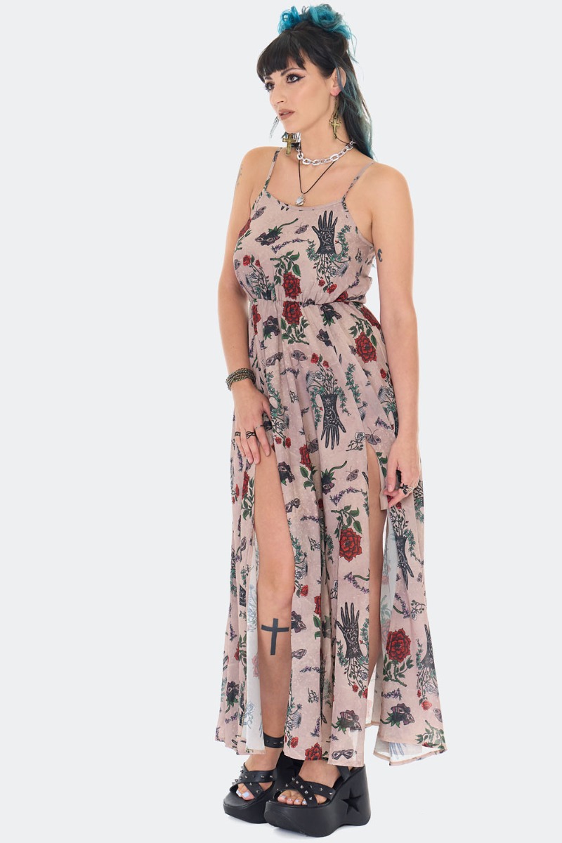 Flower Spirit Print Maxi Sundress