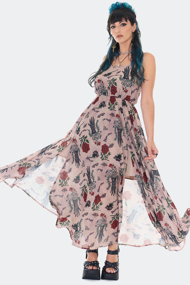 Flower Spirit Print Maxi Sundress