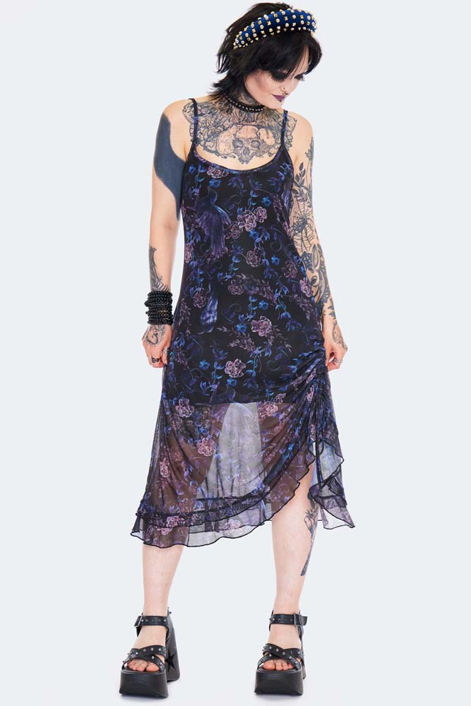 Night Crow Midi Dress