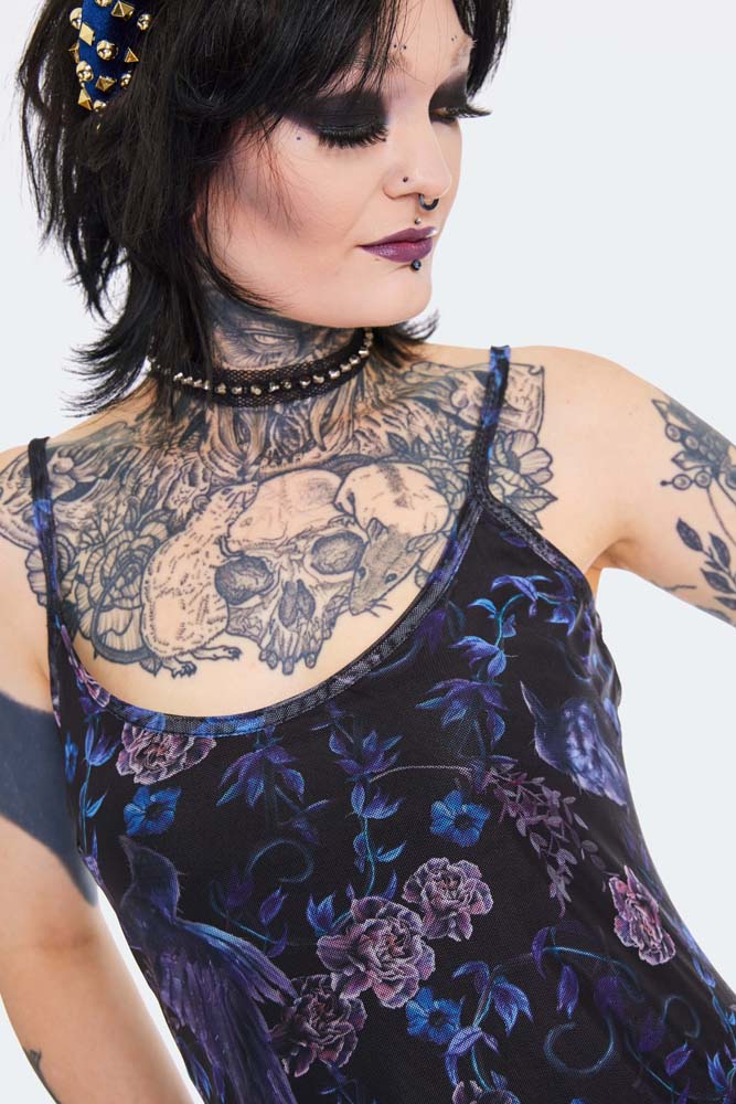 Night Crow Midi Dress
