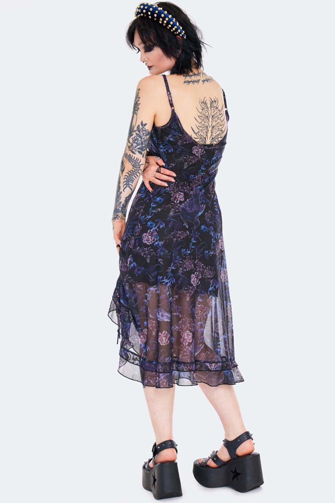 Night Crow Midi Dress