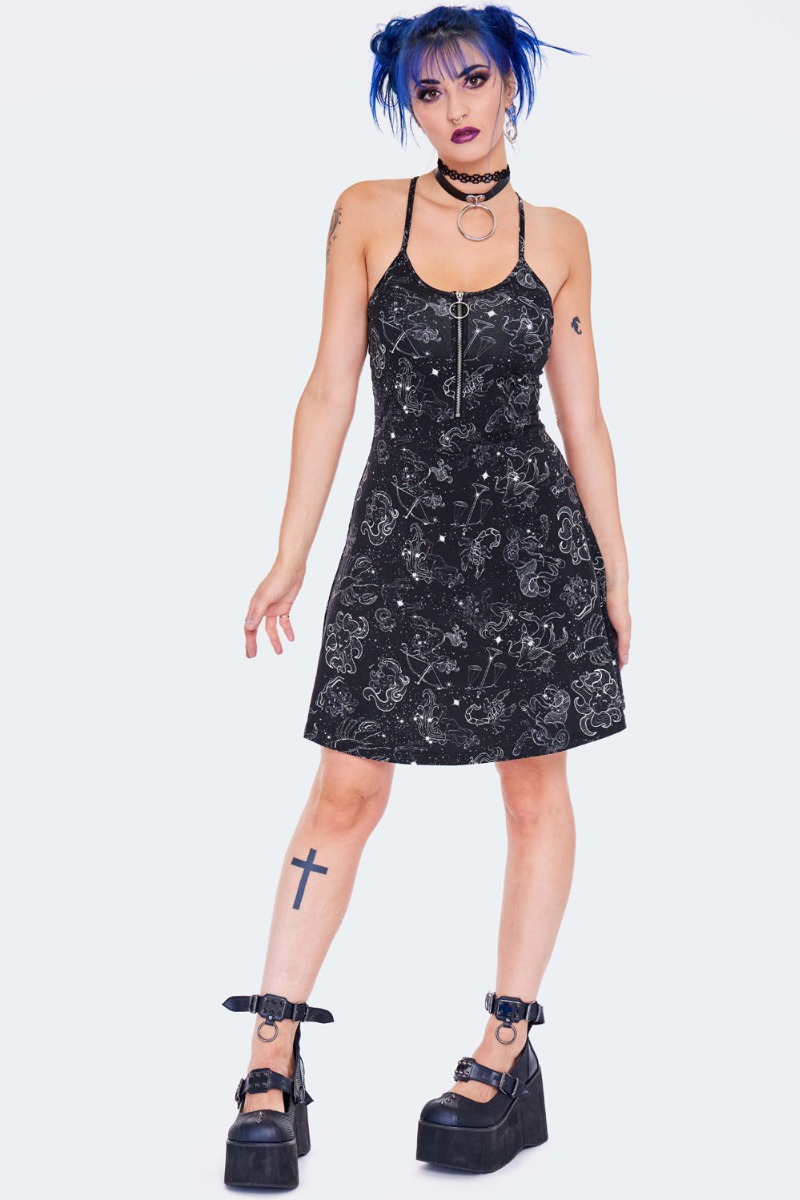 knee length dresses for ladies NEW GIRL ORDER Constellation Dress – Dolls Kill