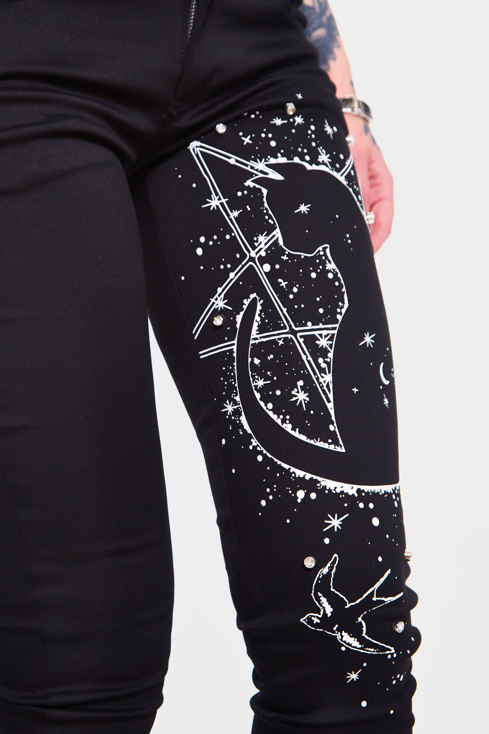 Galaxy Cat Drainpipe Trousers