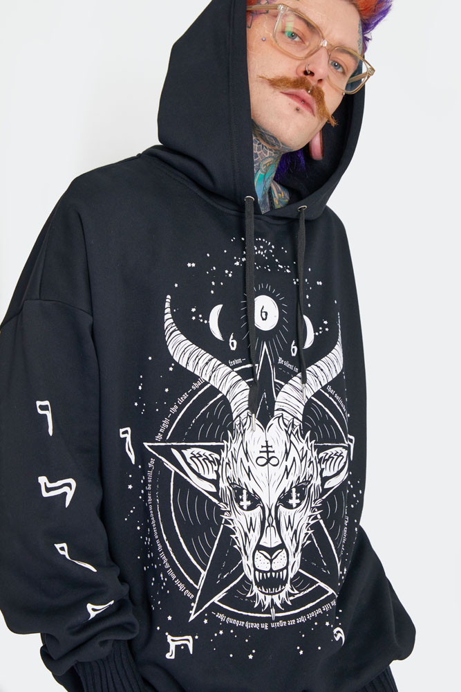 Goat Skull Baphomet Hoodie - Connor main image 1