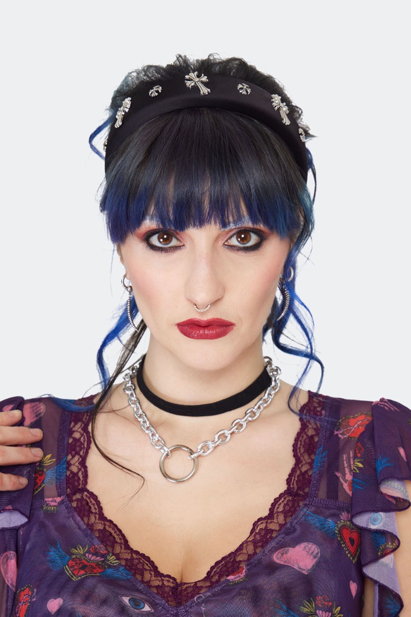 Neovision Fallen Cross Bandana Head Scarf Black