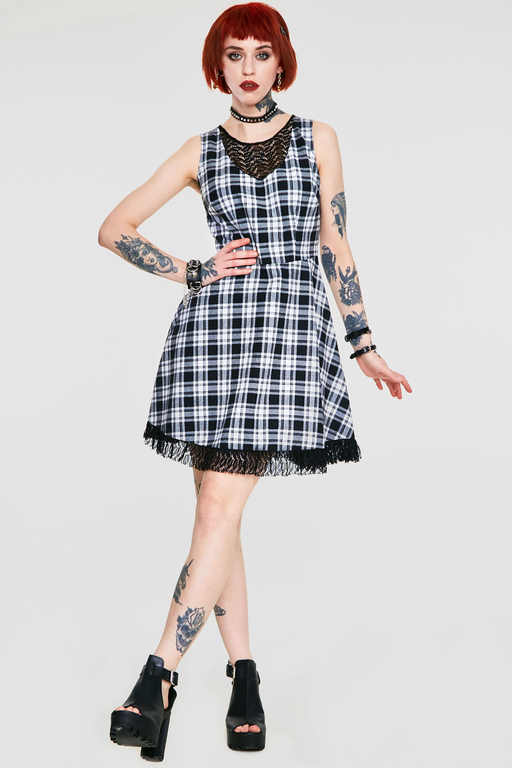 It's a Picnic Lace Trim Skater Dress | Alternative Clothing Store | Gothic,  Punk, Metal, Rock