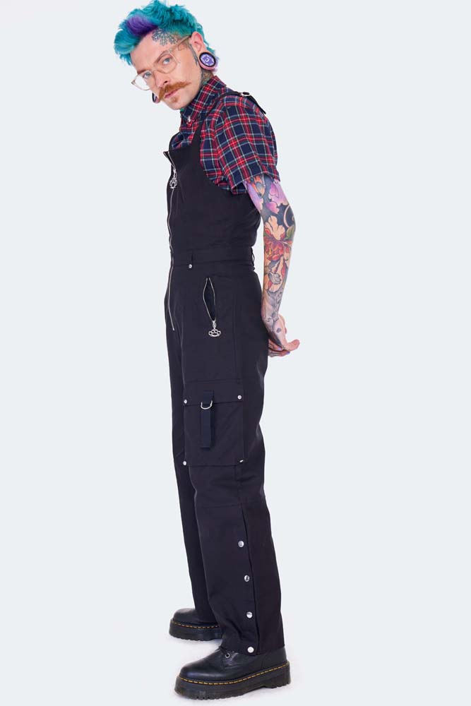 Black Zip Up Jumpsuit