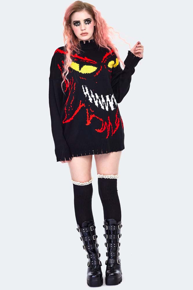 Laughing Gremlin Oversized Knitted Sweater