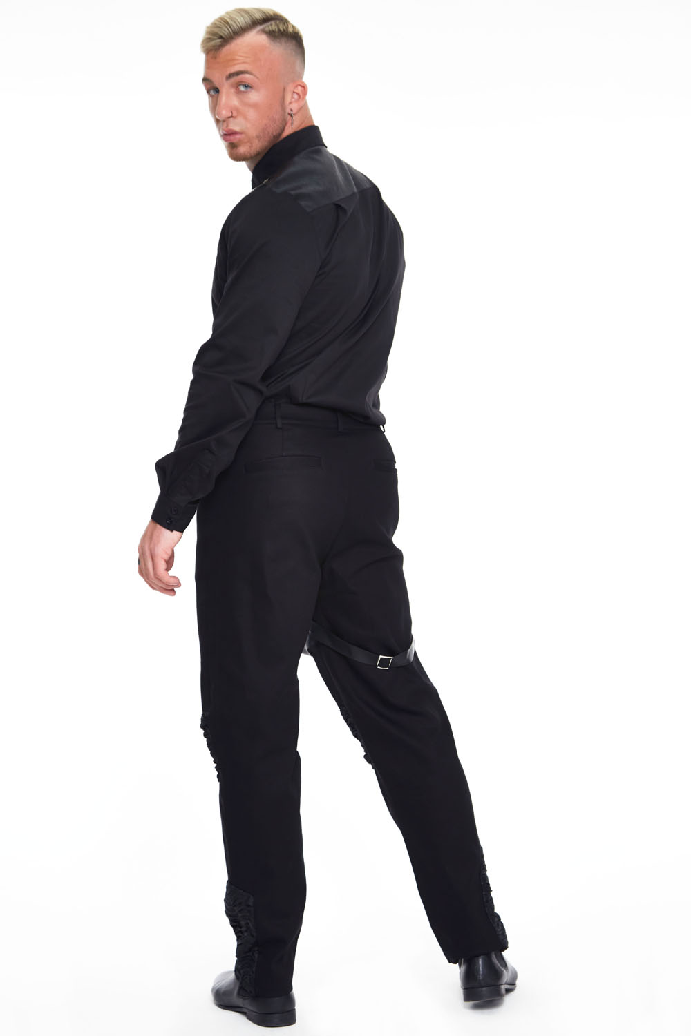 Black Trouser with Contrast Panels