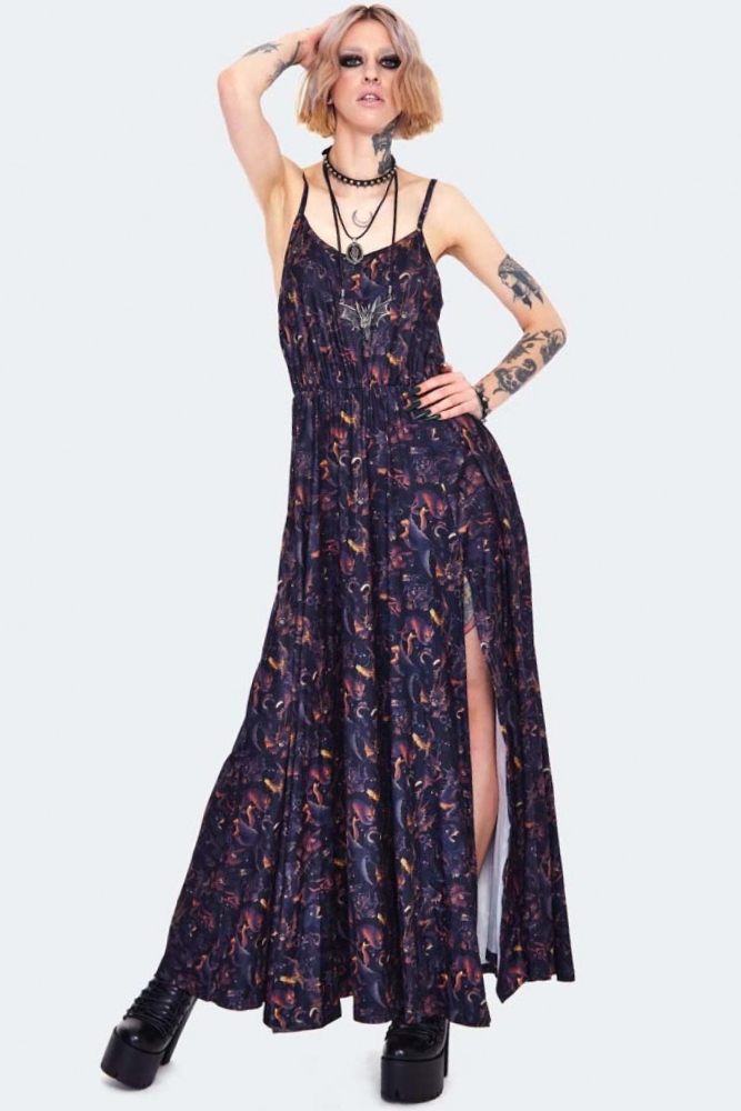 Paradise Lost Maxi Split Dress | Alternative Clothing Store | Gothic, Punk,  Metal, Rock