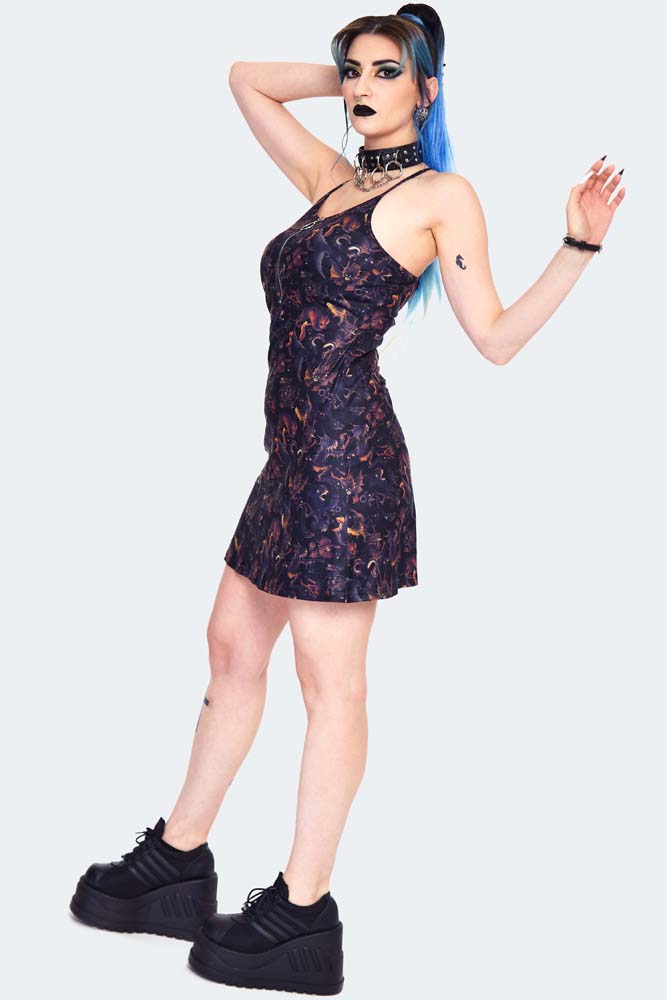 Paradise Lost Print Slip Dress