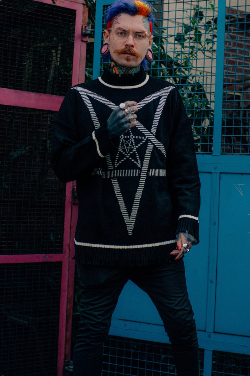 Pentagram Star Oversized Sweater