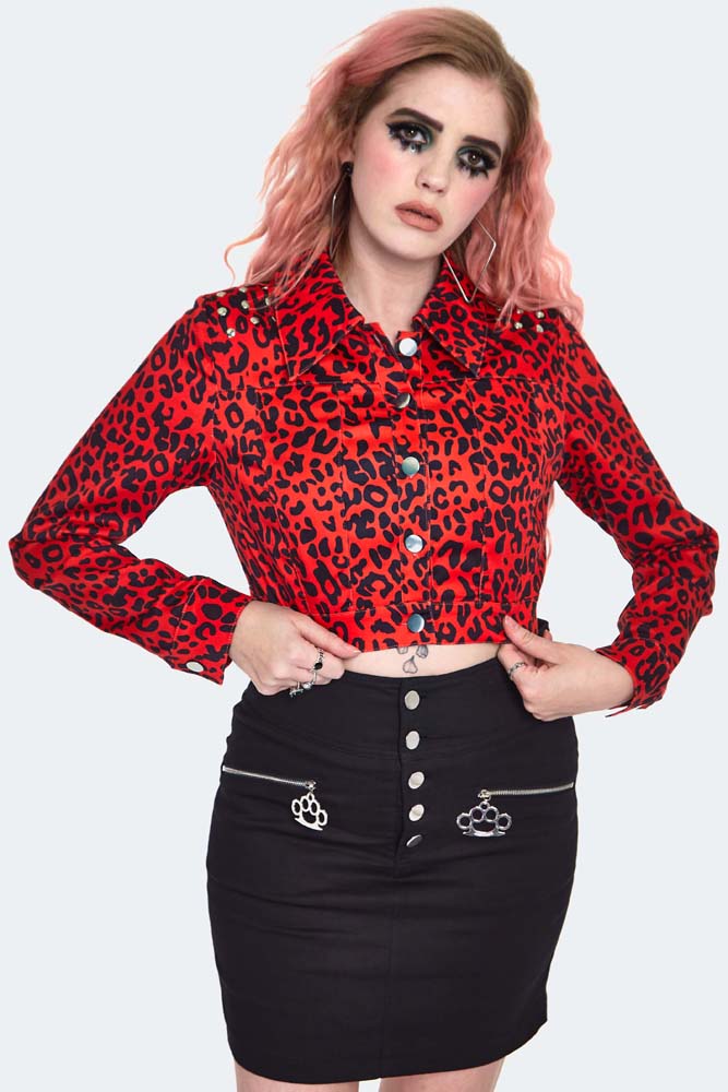 Red Leopard Print Jacket