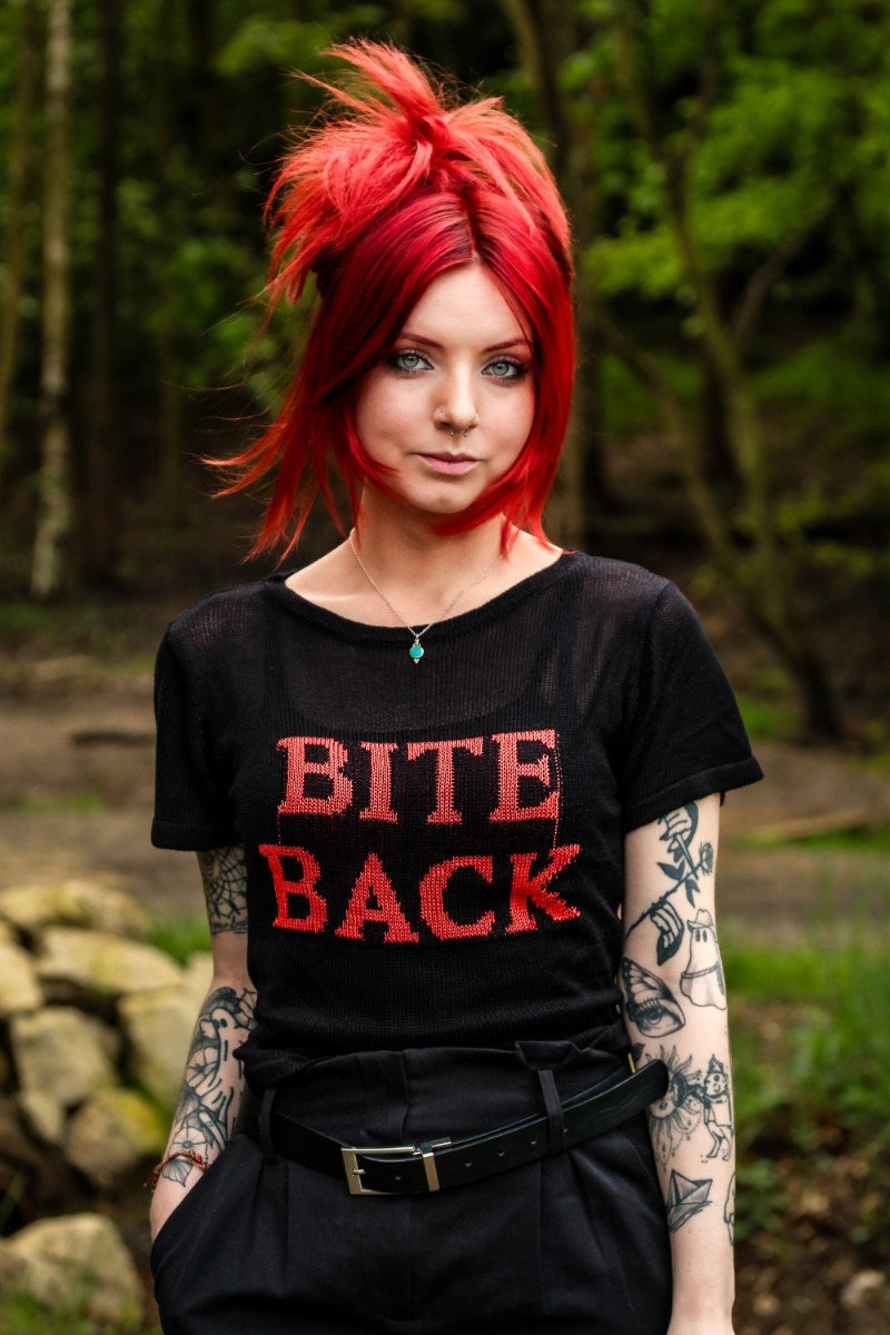Bite Back Knitted Black Top